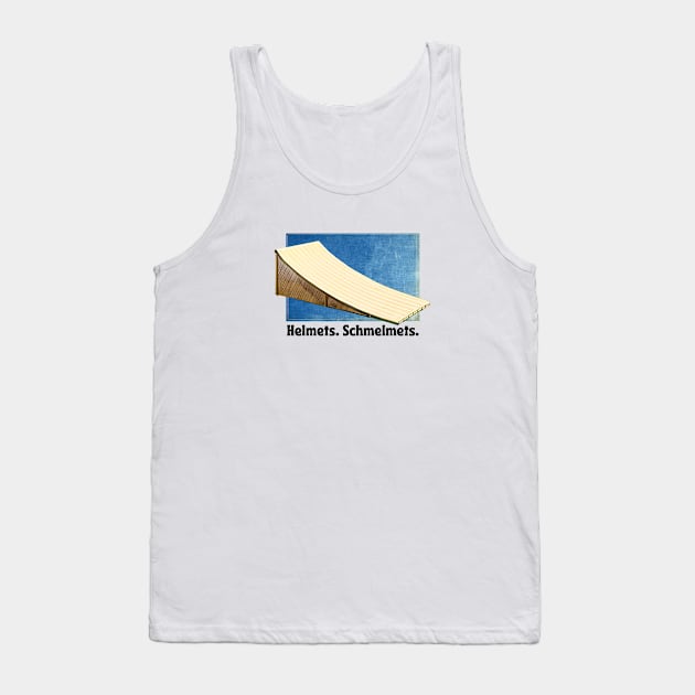 Helmets. Schmelmets. 1970s Bike Ramp Style Tank Top by Flint Phoenix